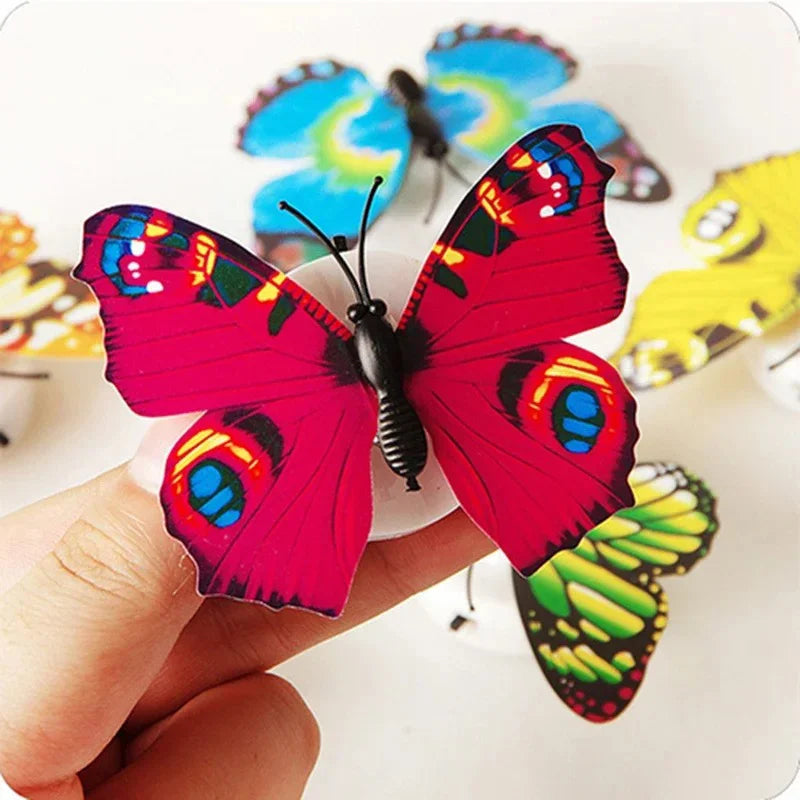 Moktan Sabai Colorful LED Butterfly Wall Night Light Stickable Glowing Decorative Home Lamp