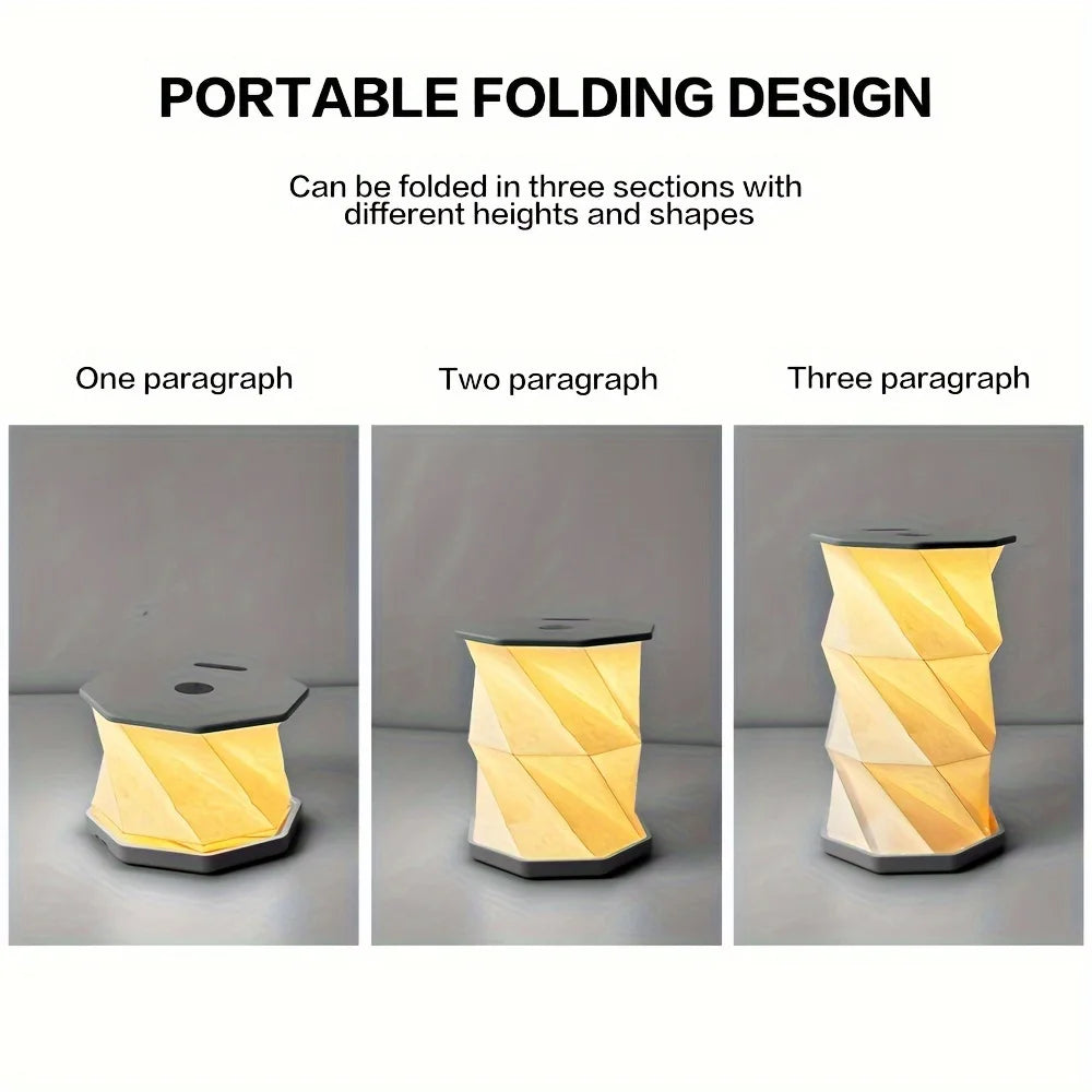 Folding Book Lamp Portable Paper Lantern Dimmable Night Light USB-C Table Lamp