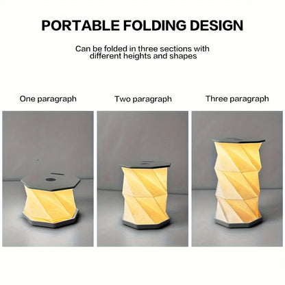 Folding Book Lamp Portable Paper Lantern Dimmable Night Light USB-C Table Lamp