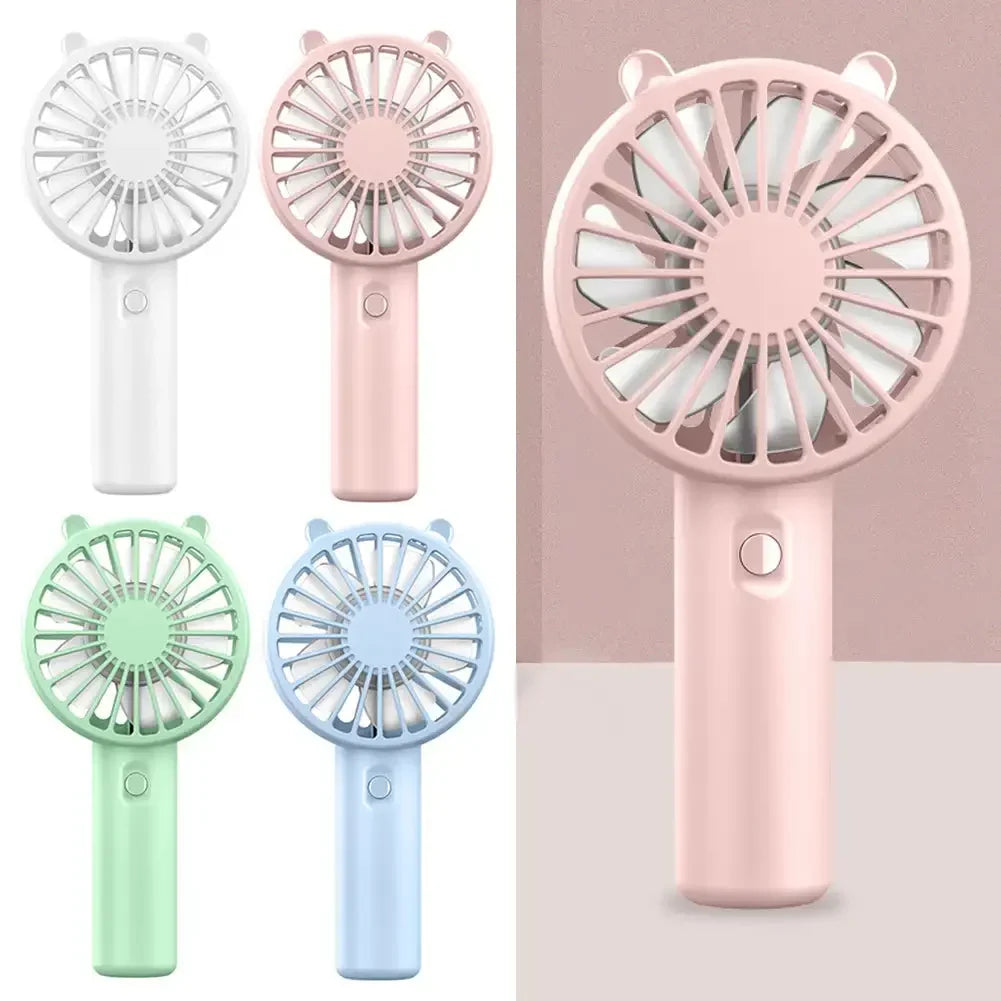 Moktan Sabai Portable Hand Fan | Mini Handheld Fan with 3-Speed Airflow Control | USB Rechargeable for On-the-Go Comfort