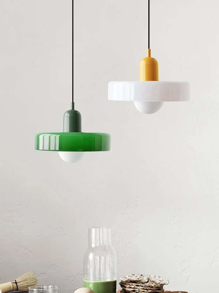 Moktan Sabai Nordic Bauhaus Glass Chandelier – Retro Dining Room Pendant Light for Living Room