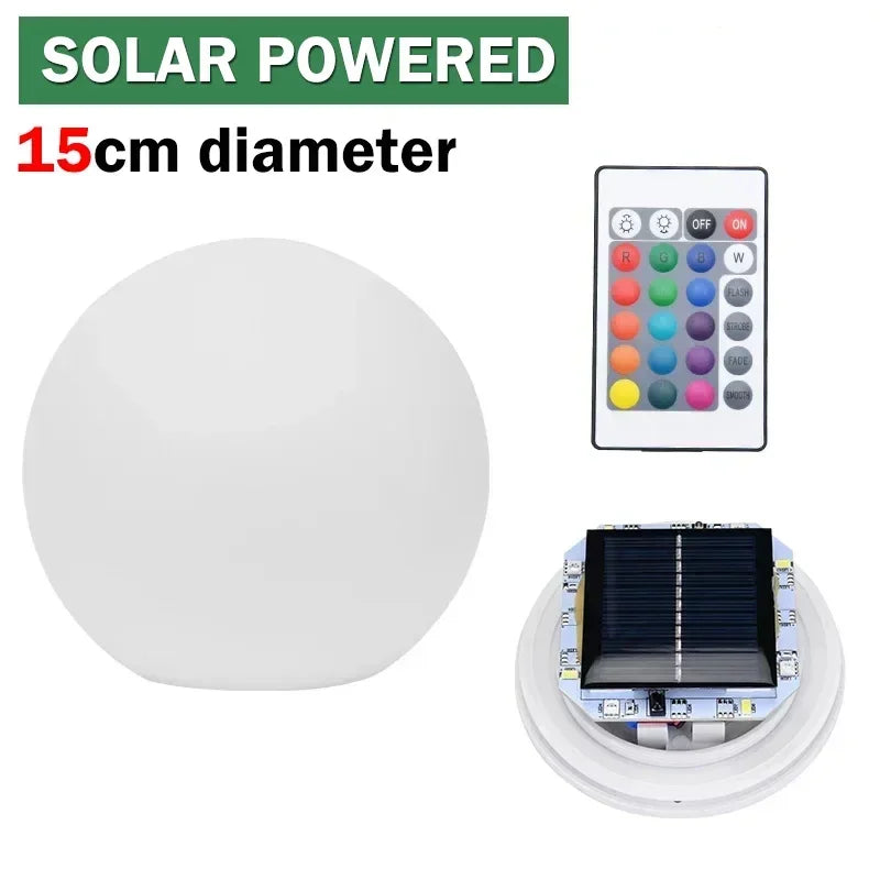 Moktan Sabai Solar LED Ball Light RGB Outdoor Waterproof Lawn Pool Garden Lamp with Remote