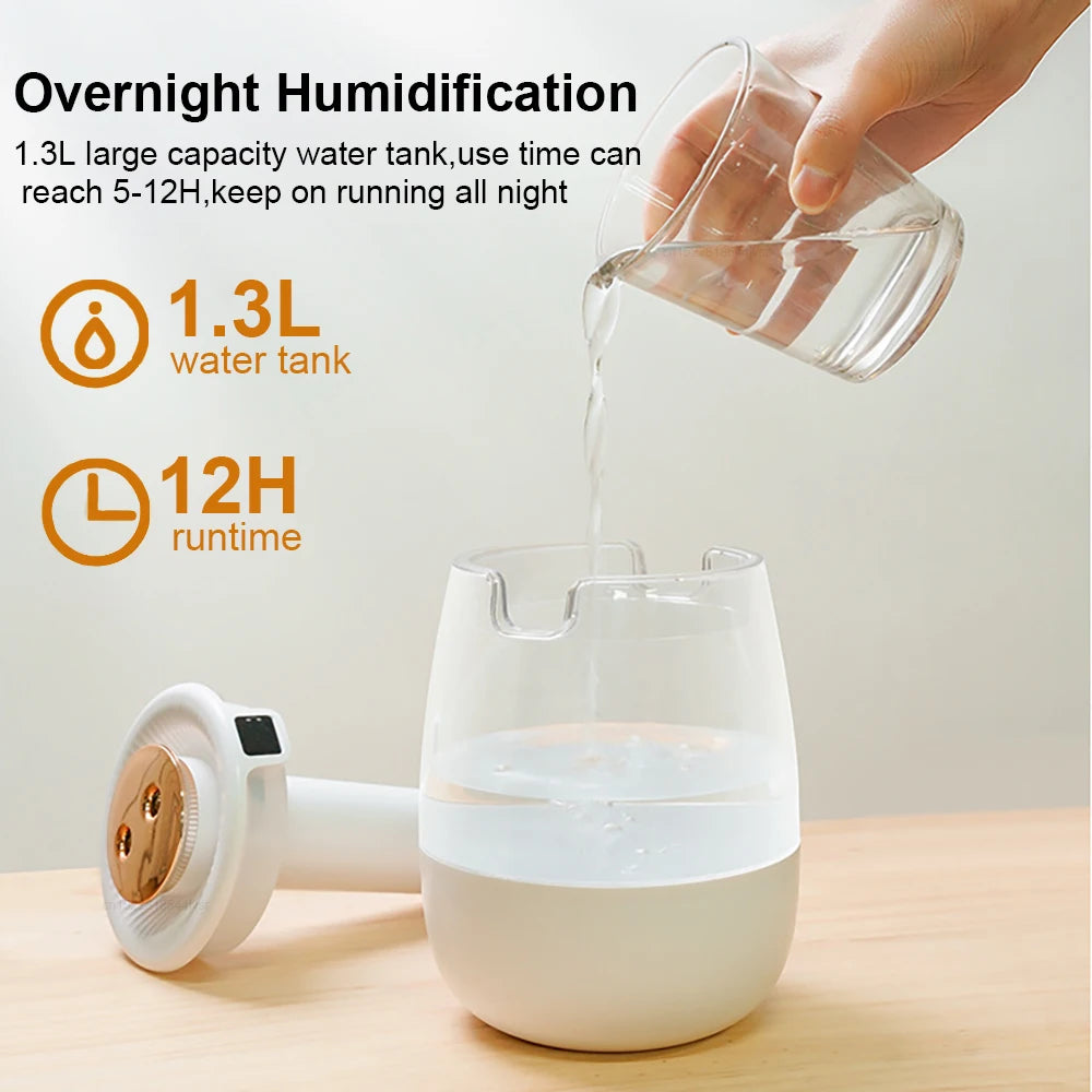 Moktan Sabai Large Capacity Air Humidifier Dual Spray Cool Mist Quiet Desktop Home Office
