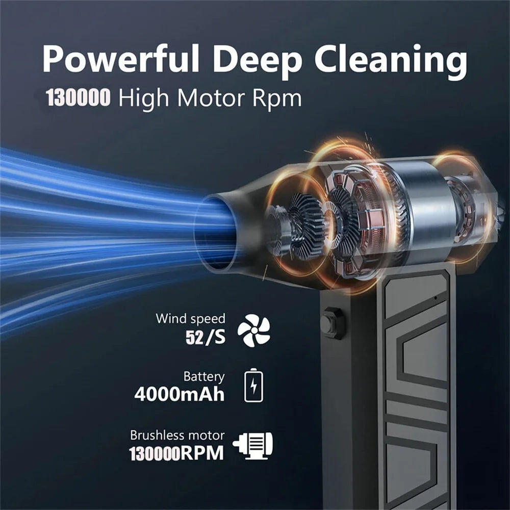 Moktan Sabai 130000RPM Electric Air Duster Cordless Compressed Air Blower Rechargeable Cleaner