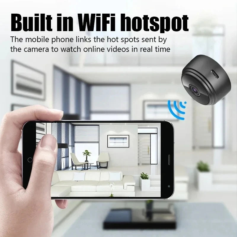Moktan Sabai WiFi Mini Smart Camera – Wireless Indoor Video Device with Motion Detection
