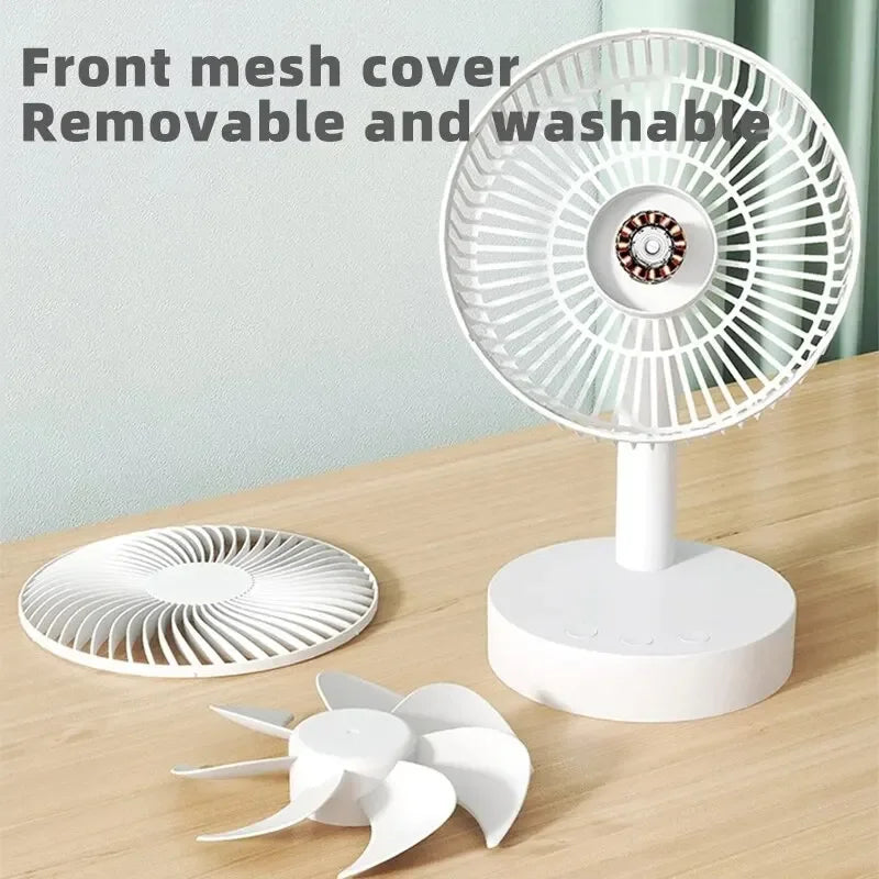 Moktan Sabai Cooling Breeze | Portable Fan with Rechargeable Battery & 4-Speed Control | Compact Design for Personal Comfort