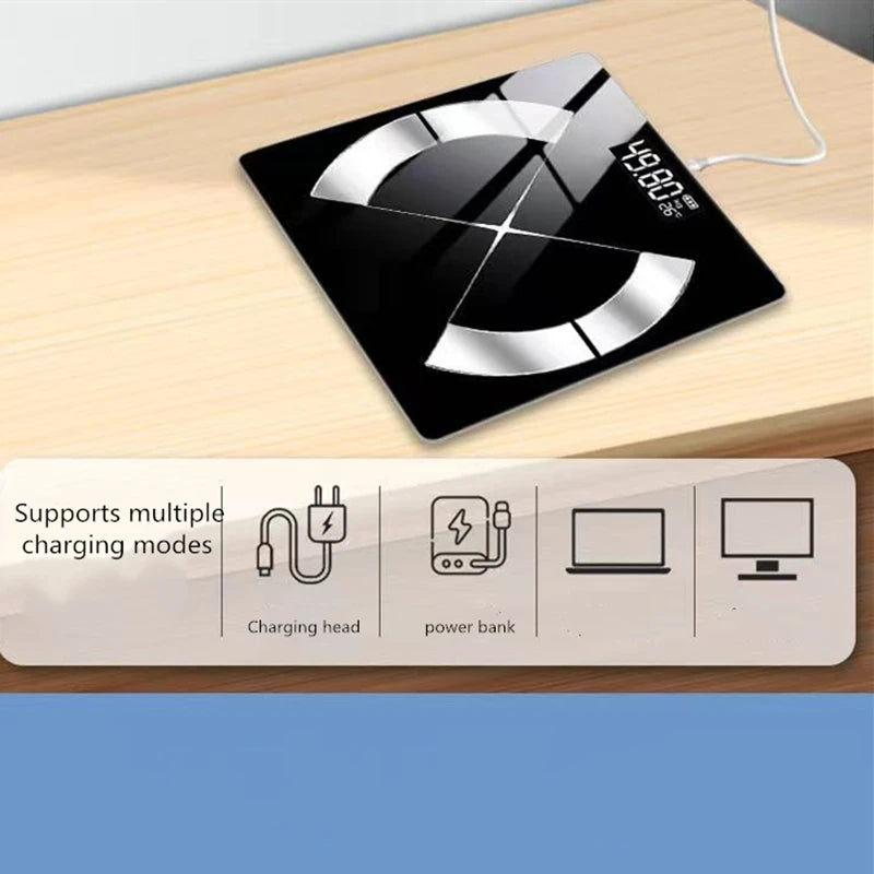 Moktan Sabai Smart Digital Scale with LED Display – USB Rechargeable Electronic Home Device