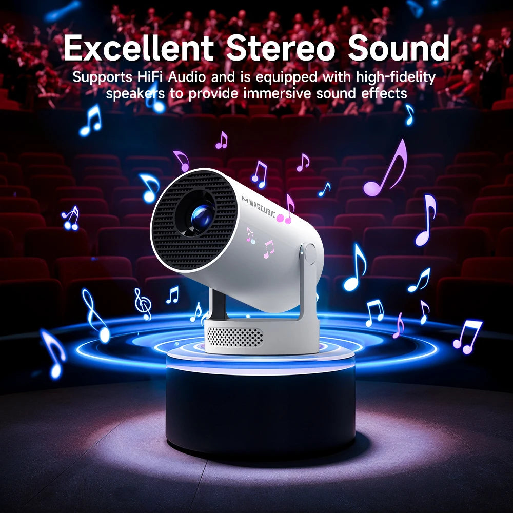 Moktan Sabai 8K HD Portable Projector with WiFi6 BT5.0 Android Home Theater Outdoor Cinema