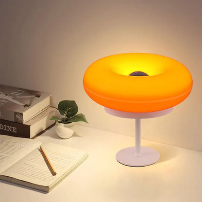 Donut Table Lamp Touch Dimmable Rechargeable LED Bedside Desk Light Home