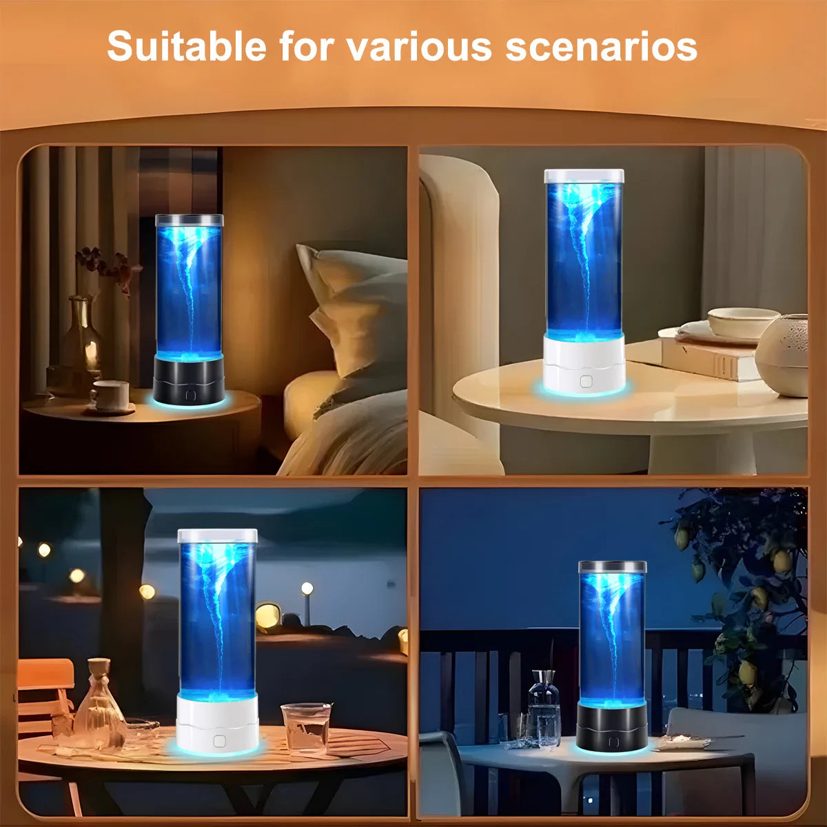 Moktan Sabai LED Tornado Night Light USB Multi-Color Changing Atmosphere Lamp for Kids Home