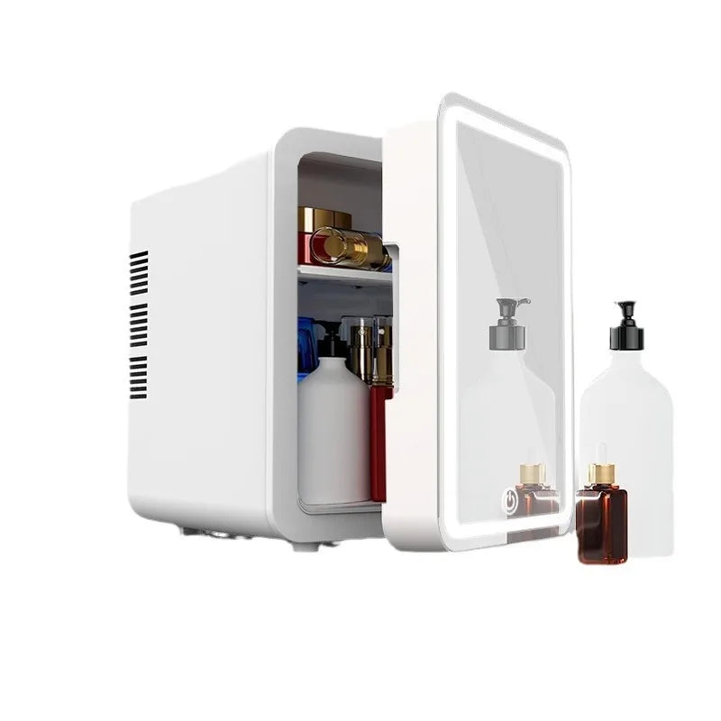 Moktan Sabai 4L Mini Beauty Fridge for Cosmetics Skincare Portable with Built-in LED Light White