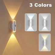 Moktan Sabai Cat Eye LED Wall Lamp – 2/4PCS Motion Sensor USB Rechargeable Night Light White-3 Colors