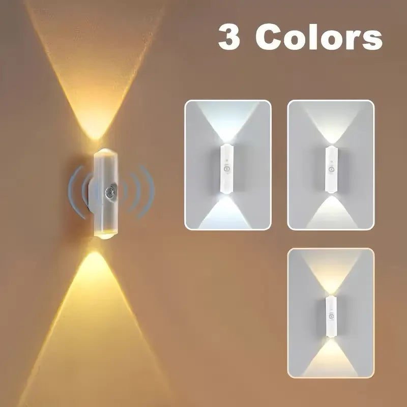 Moktan Sabai Cat Eye LED Wall Lamp – 2/4PCS Motion Sensor USB Rechargeable Night Light White-3 Colors