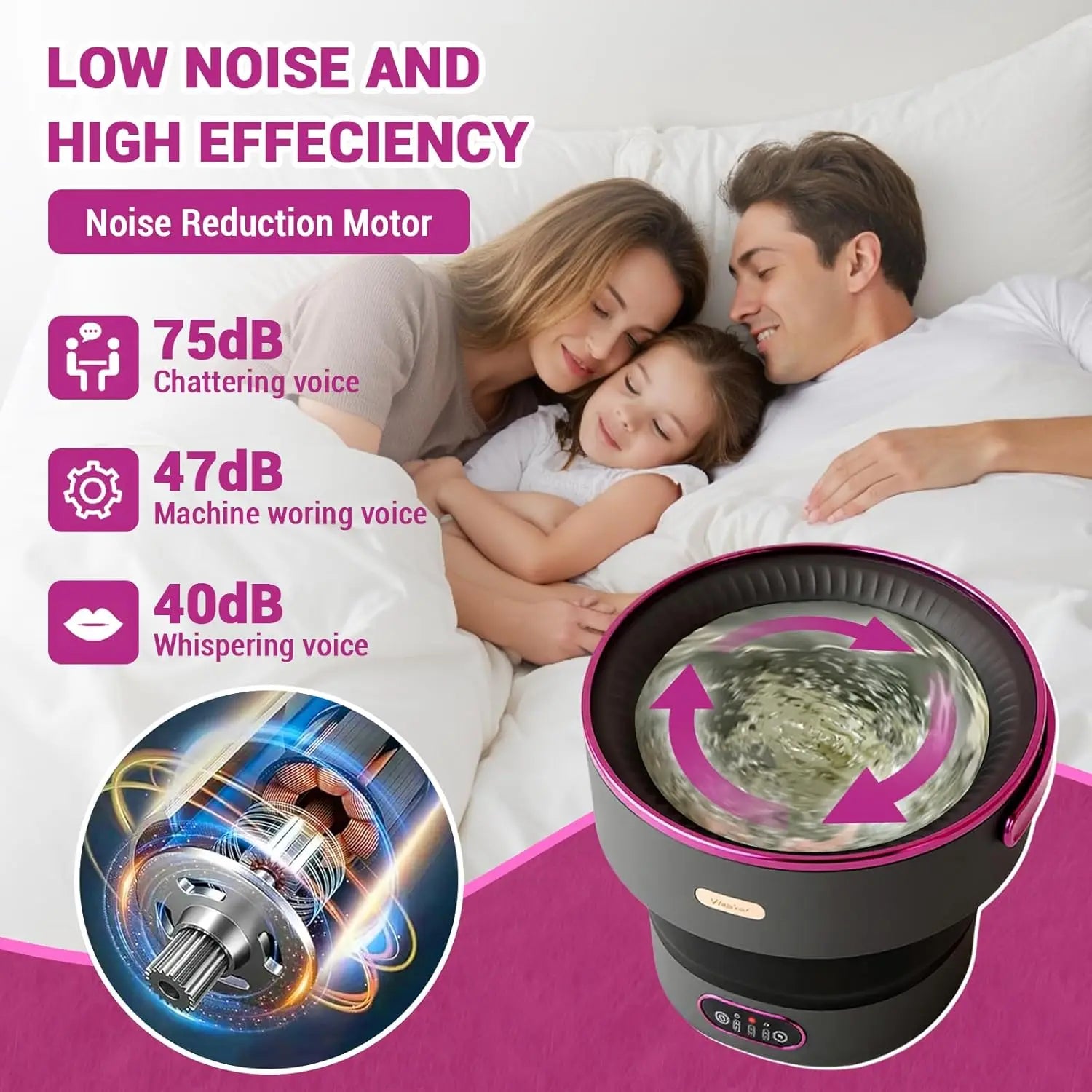 Moktan Sabai Portable 13L Mini Washing Machine Foldable with Spin Basket 4 Modes for Baby Clothes