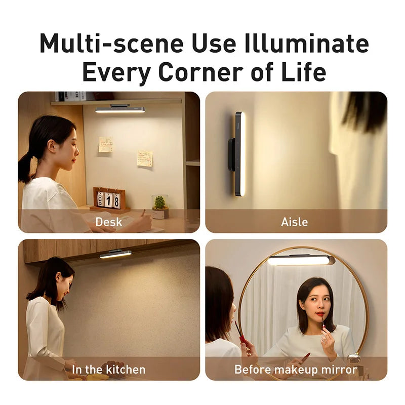 Moktan Sabai Magnetic Hanging Desk Lamp Rechargeable LED Stepless Dimming Study Work Light