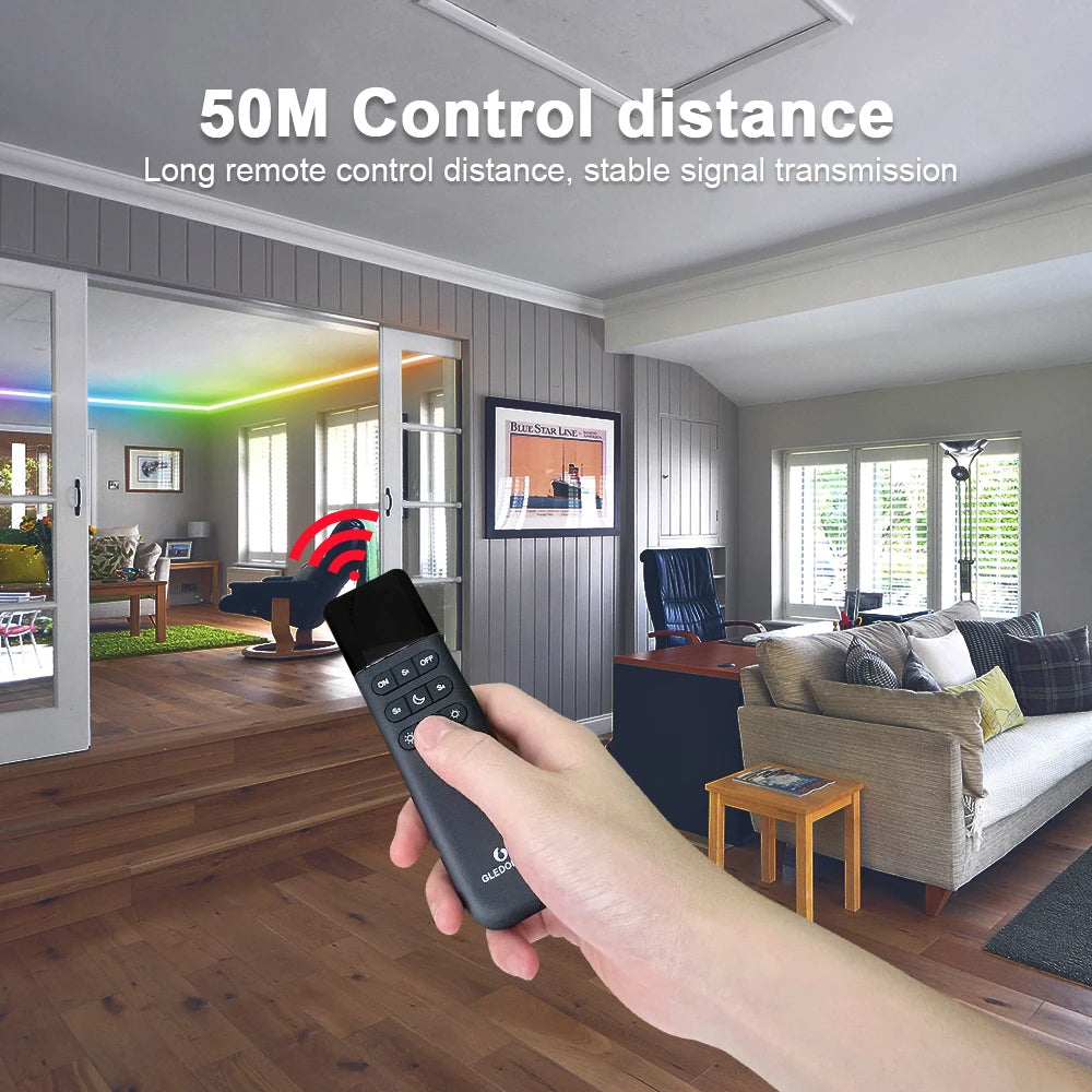 Moktan Sabai GLEDOPTO WiFi RGB LED Light Remote Control ESP NOW App Brightness 4 Scenes 50M