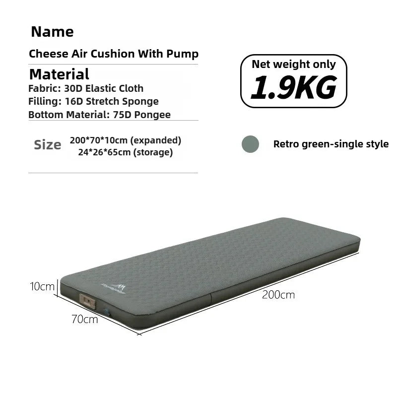 Moktan Sabai MOUNTAINHIKER Self-Inflating Camping Mattress 10cm Thick Foldable Air Sleeping Pad