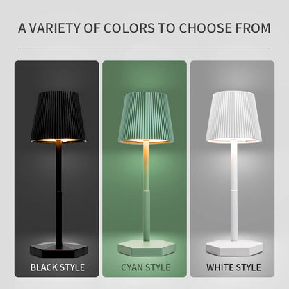 Modern Stripe LED Table Lamp USB Wireless Charging Touch Dimmable Bedside Light