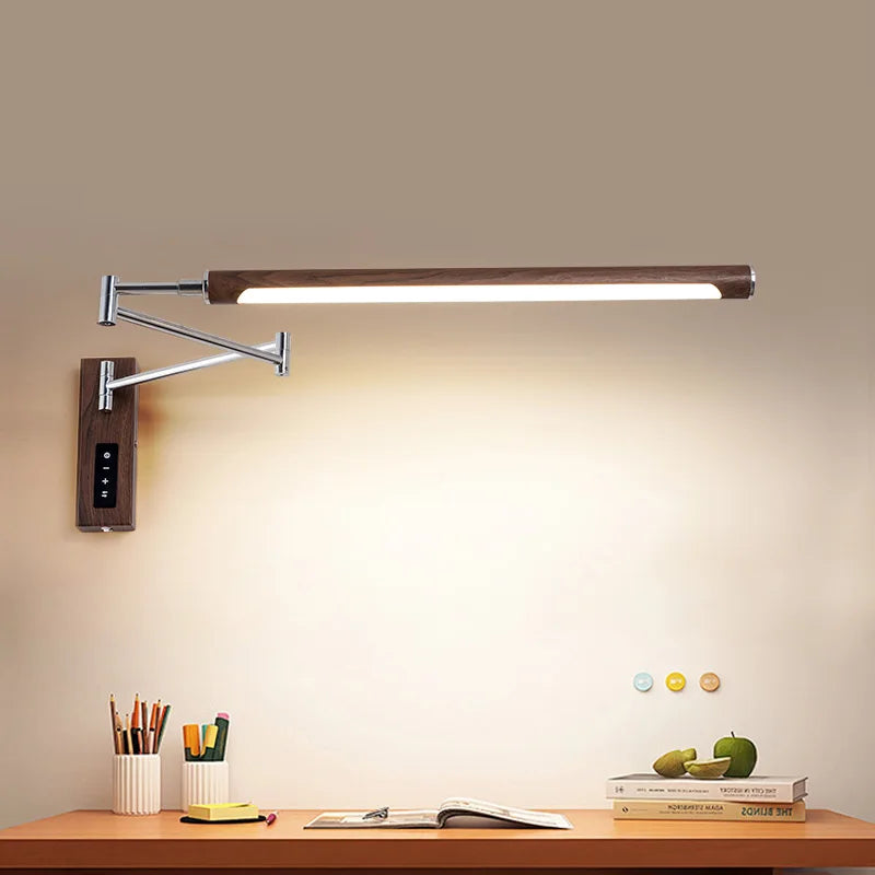 Moktan Sabai French Vintage Plug In Wall Sconce Adjustable Arm Bedside Reading Light