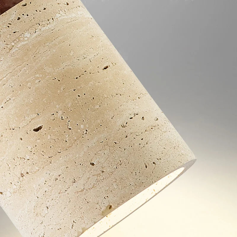 Moktan Sabai Japanese Wabi Sabi Stone Pendant Light – Modern Bedside Hanging Lamp for Bedroom