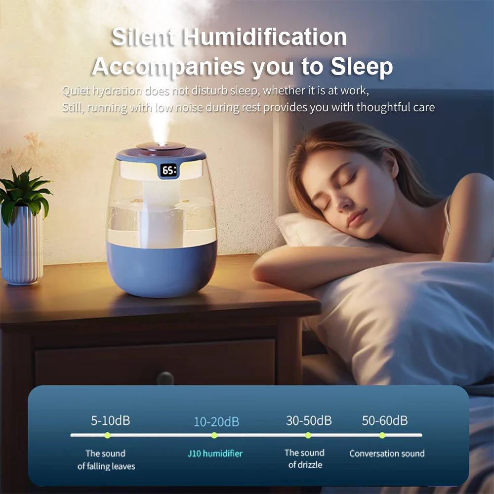 Moktan Sabai Large Capacity Air Humidifier Dual Spray Cool Mist Quiet Desktop Home Office