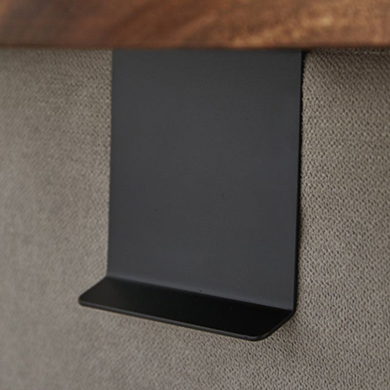 Moktan Sabai Wood Sofa Arm Tray Table Clip On Couch Armrest Table Walnut Finish