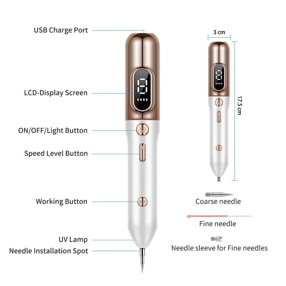 Moktan Sabai Plasma Skin Care Pen Adjustable Beauty Device with 9 Intensity Levels