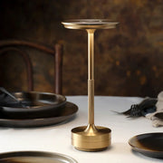 Moktan Sabai Modern Brass Cone LED Rechargeable Table Lamp Cordless USB-C