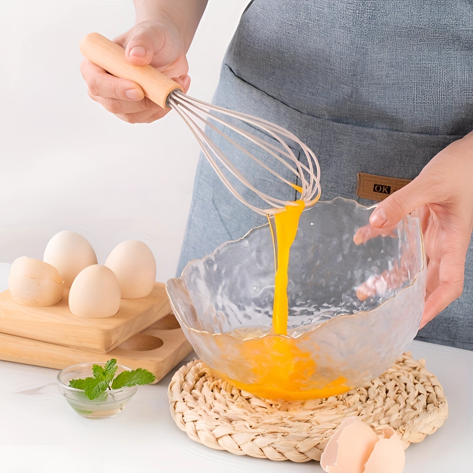 Moktan Sabai Silicone Kitchen Utensil Set with Bamboo Handles 12 Piece Set