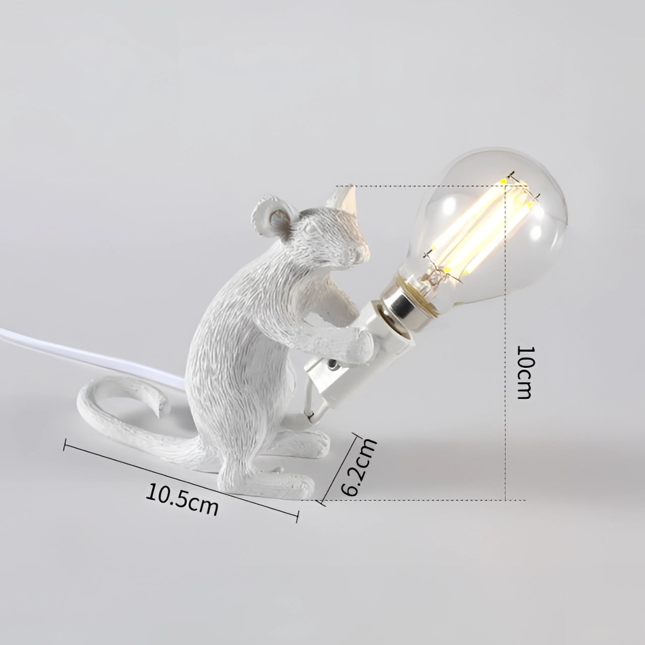 Moktan Sabai Gold Mouse Table Lamp Animal Shaped Desk Light Quirky Home Decor