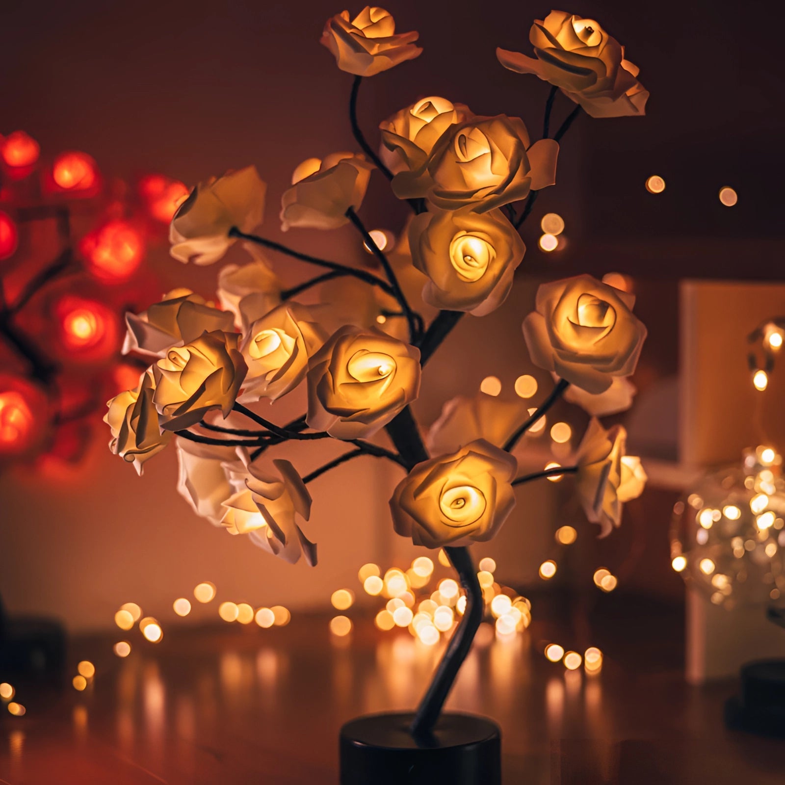 Moktan Sabai LED Rose Lamp Romantic Light Up Flower Night Light Valentine Gift