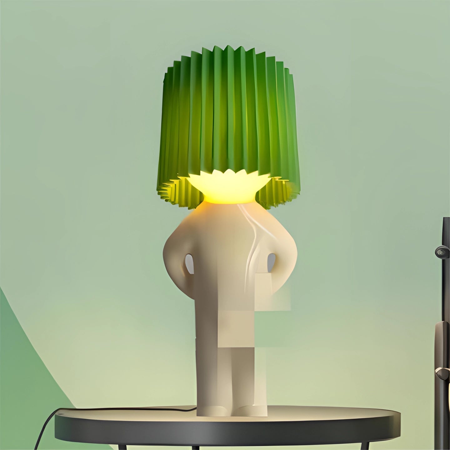 Moktan Sabai Human Shaped Table Lamp Wireless Battery Operated Novelty Light Green