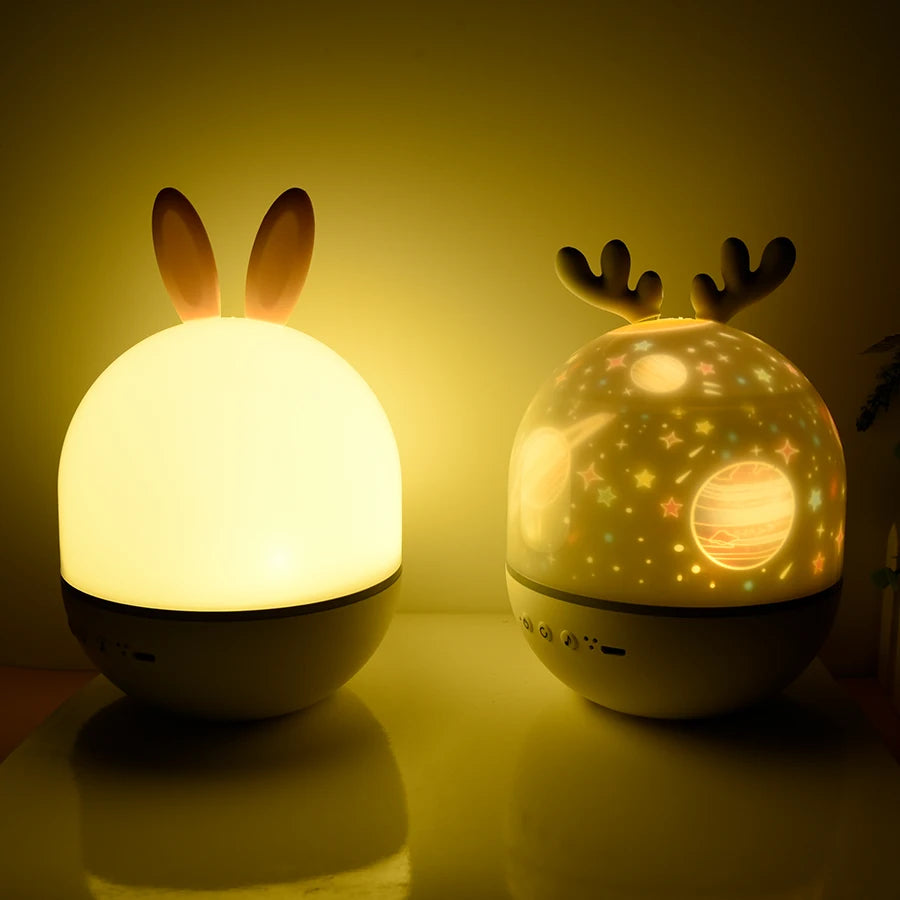 Moktan Sabai Deer Music Projector Night Light Starry Sky Rotating Lamp Bluetooth Speaker