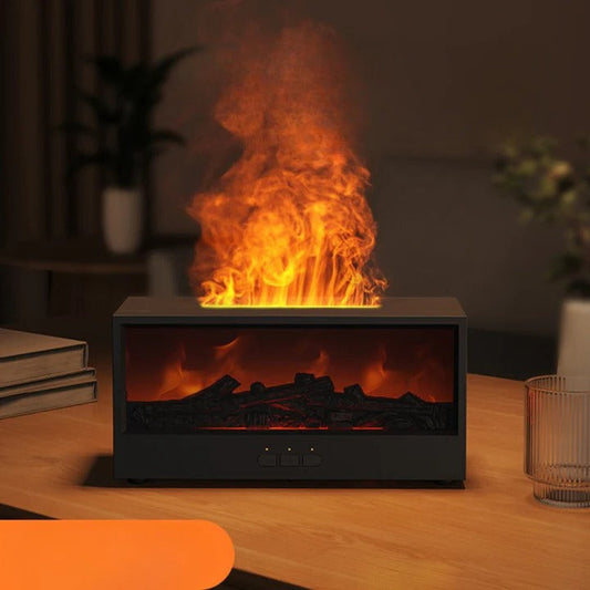 USB-Powered Fireplace Air Freshener with LED Flame Effect for Home & Office 0