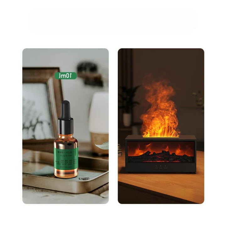 Moktan Sabai USB-Powered Fireplace Air Freshener with LED Flame Effect for Home & Office