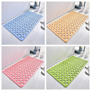 Moktan Sabai Non Slip Bathtub Shower Mat with Suction Cups Drain Holes 30x17 Inch Gray
