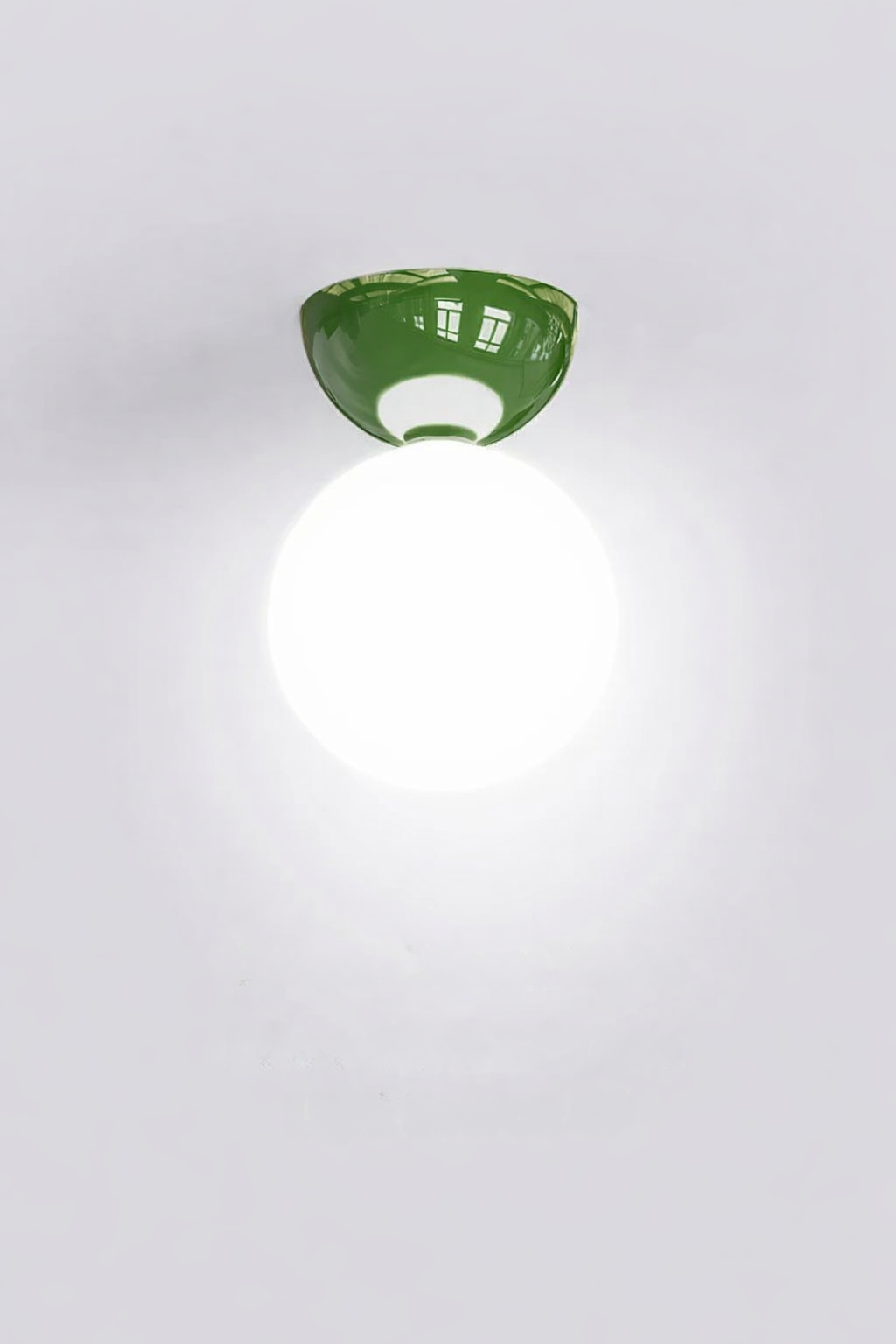 Moktan Sabai Bauhaus Dome Ceiling Light Cream Flush Mount Lamp for Hallway Balcony Entryway green
