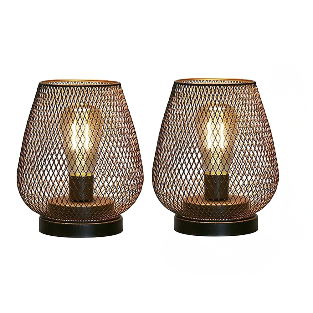 Moktan Sabai 2 Pack Cordless LED Lantern Table Lamps Battery Powered Wireless Indoor Outdoor 2Pcs Egg