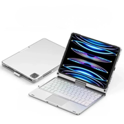 Moktan Sabai Magic Keyboard Case iPad 11th Gen 2025 iPad Air 11/13 Backlit 360° Air13 M3 2025 Silver English layout