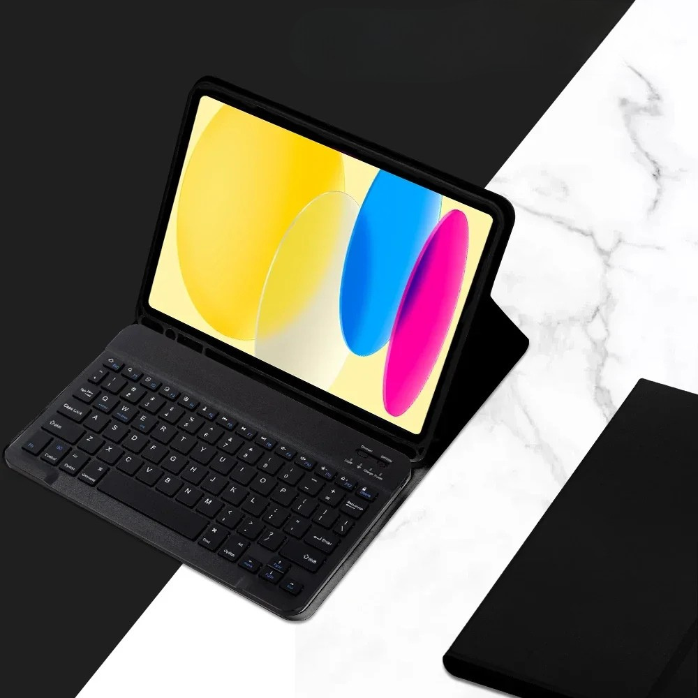 Moktan Sabai iPad 10th Gen 10.9 Keyboard Case Detachable Bluetooth Keyboard Tablet Cover black