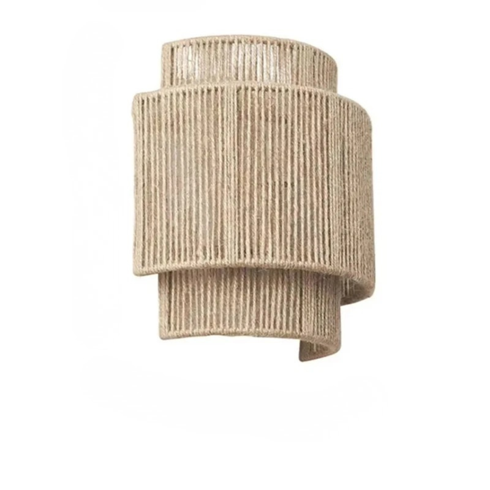 Moktan Sabai Vintage Rattan Wall Light E27 Handwoven Rope Sconce for Bedside Living Room Style A E27 Without Bulb