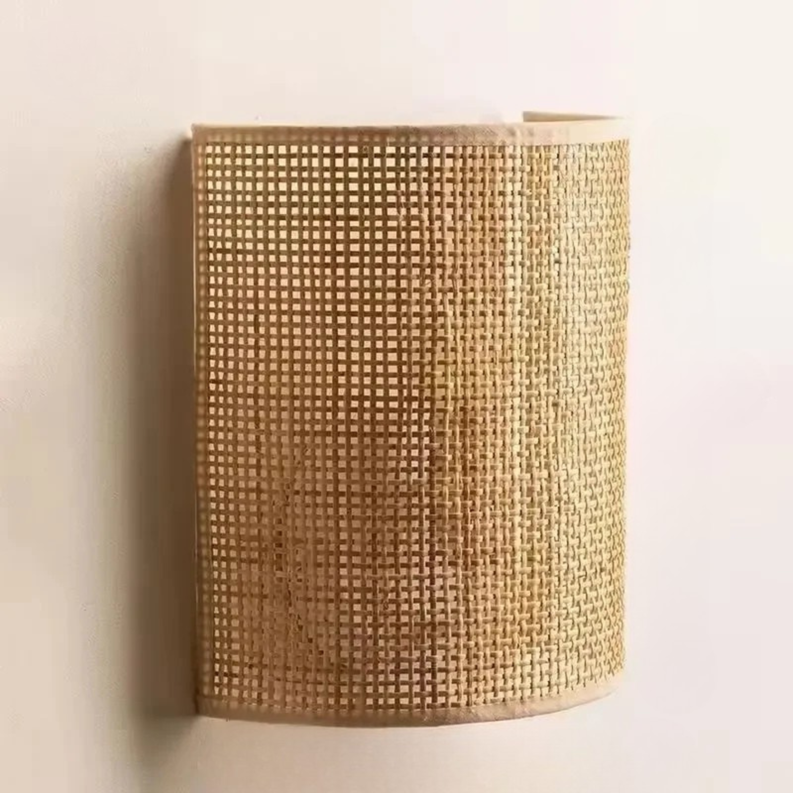 Moktan Sabai Vintage Rattan Wall Light E27 Handwoven Rope Sconce for Bedside Living Room Style B E27 Without Bulb