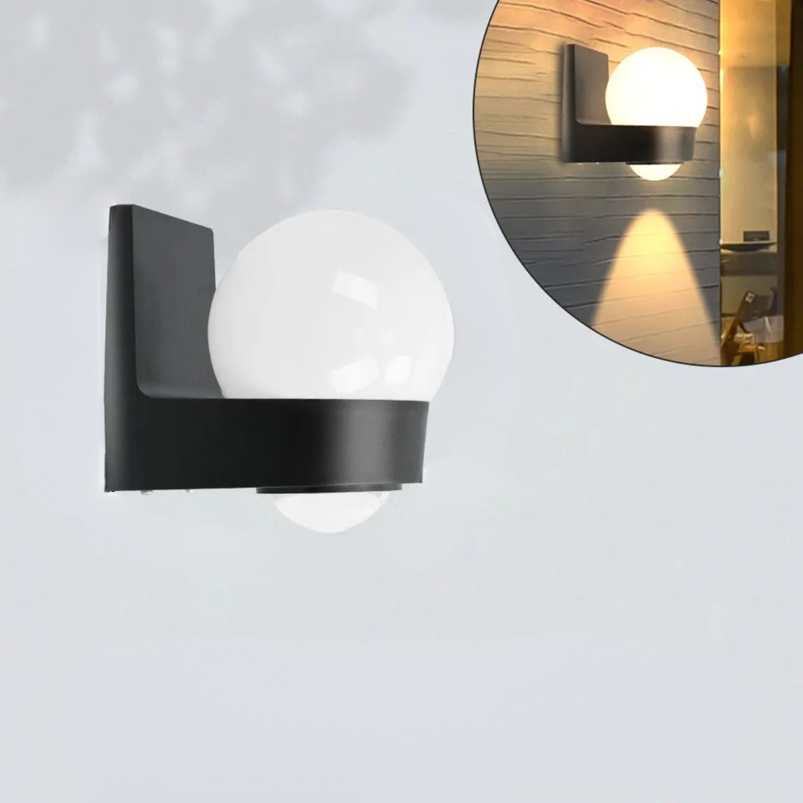 Moktan Sabai IP66 Waterproof LED Wall Light 8W Outdoor Indoor Lamp for Porch Balcony 8W Warm White