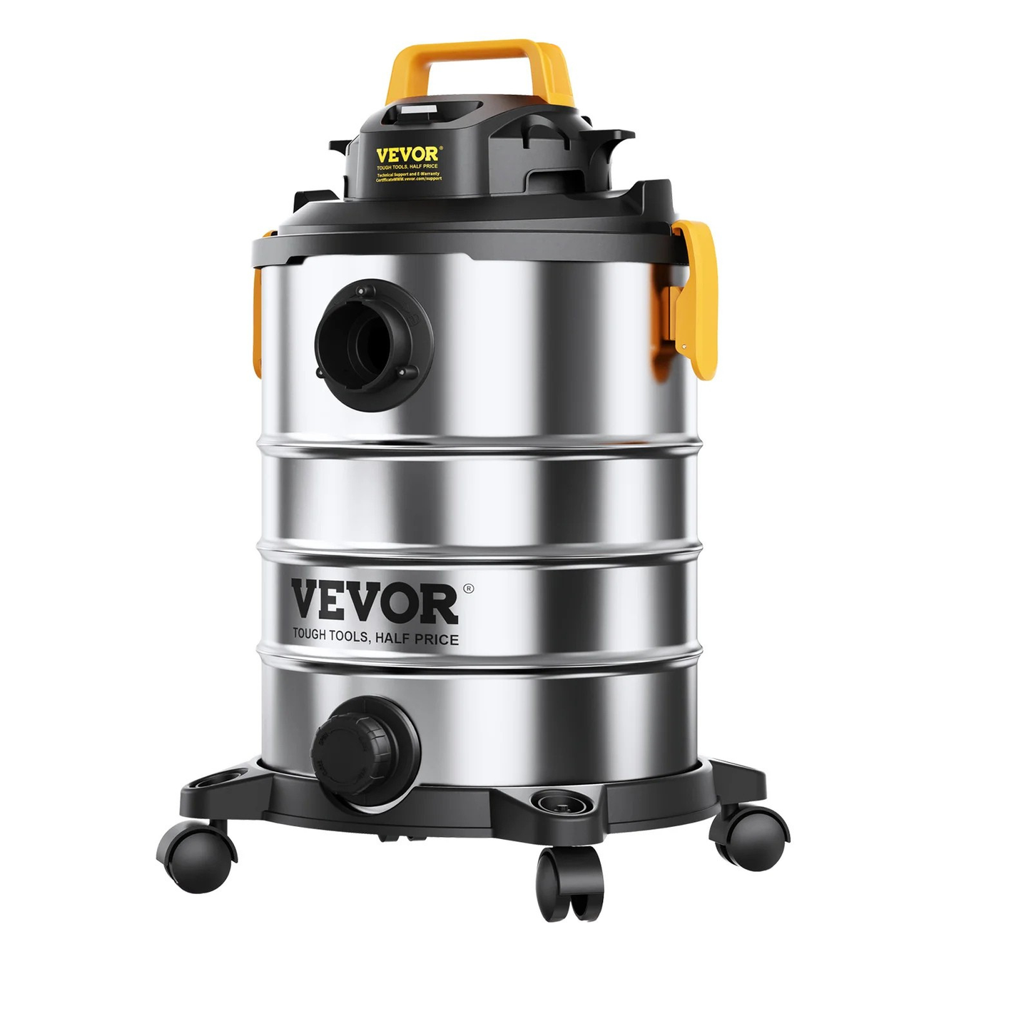 Stainless Steel Wet Dry Shop Vacuum Powerful Suction for Carpet Debris Pet Hair