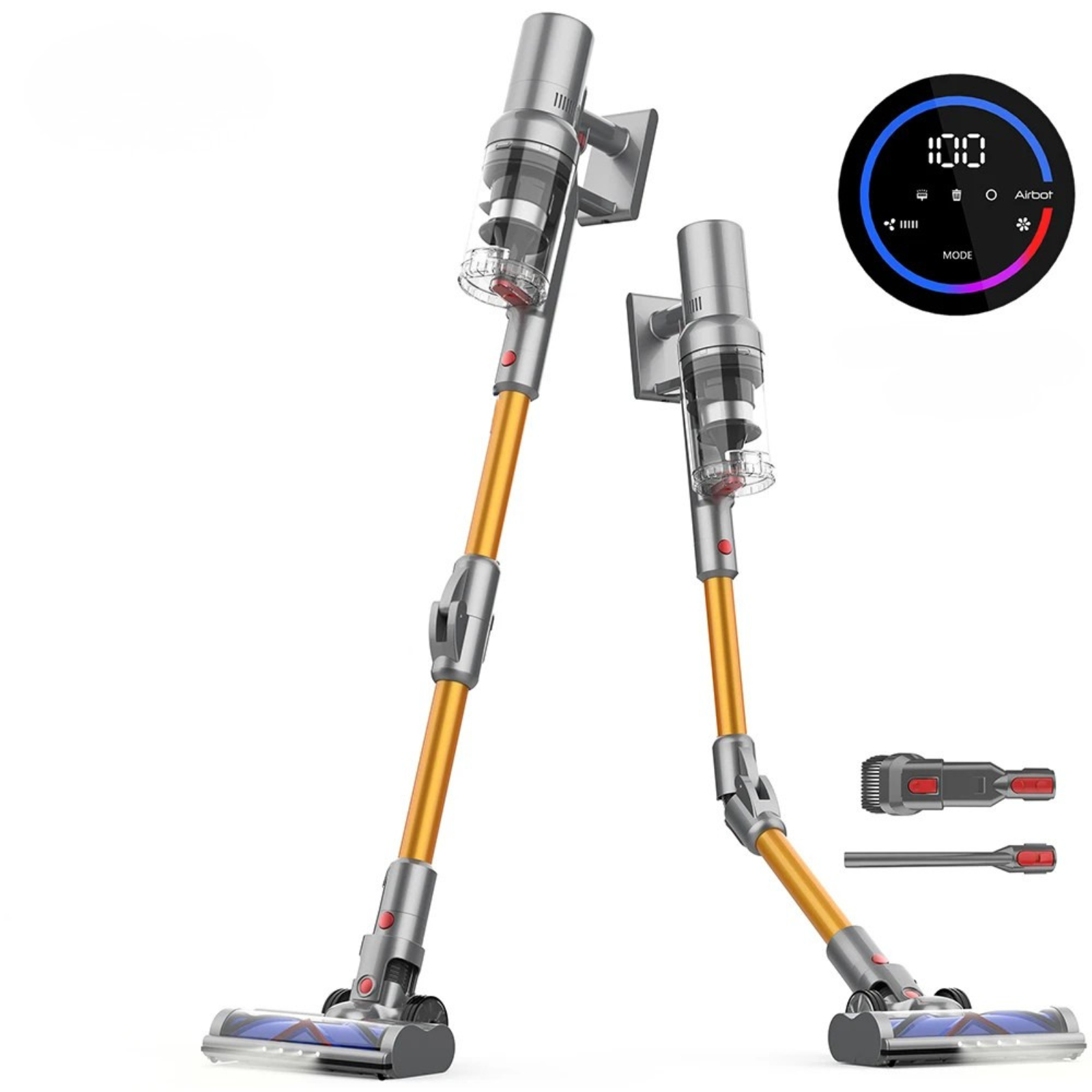 Moktan Sabai 27000Pa Cordless Handheld Vacuum Cleaner Smart Sensor Auto Speed for Home Yellow US