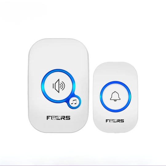 Moktan Sabai Wireless Waterproof Doorbell Welcome Chime 32 Songs Battery Operated American Standard White