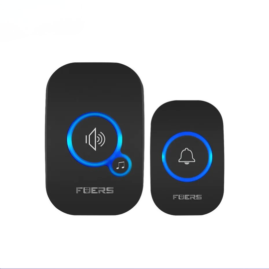 Moktan Sabai Wireless Waterproof Doorbell Welcome Chime 32 Songs Battery Operated European standard Black
