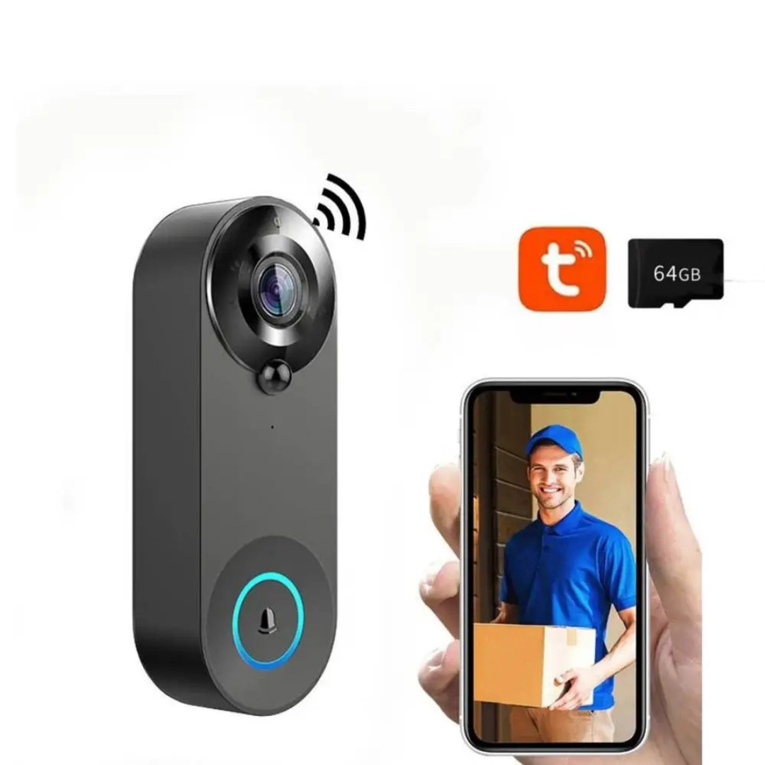 Moktan Sabai 1080P Smart Video Doorbell WiFi Camera PIR Motion Detection Two Way Audio with 64G SD