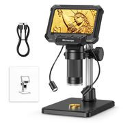 Moktan Sabai 4.3 Inch Coin Microscope 1920P HD with LED for PCB Repair PC View with side lights 1600X