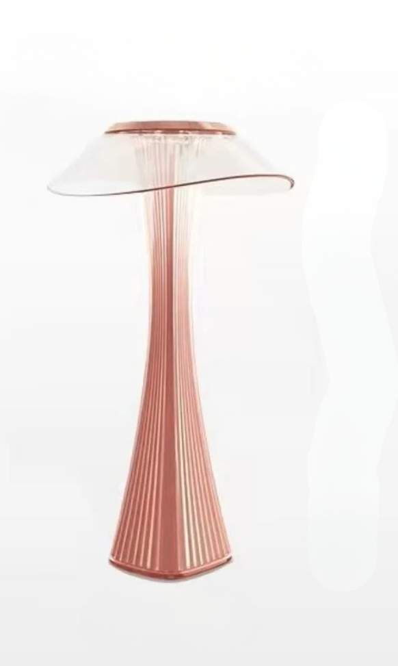 Moktan Sabai Touch Dimmable Wireless Table Lamp USB Rechargeable Bedside Ambient Light Rose gold